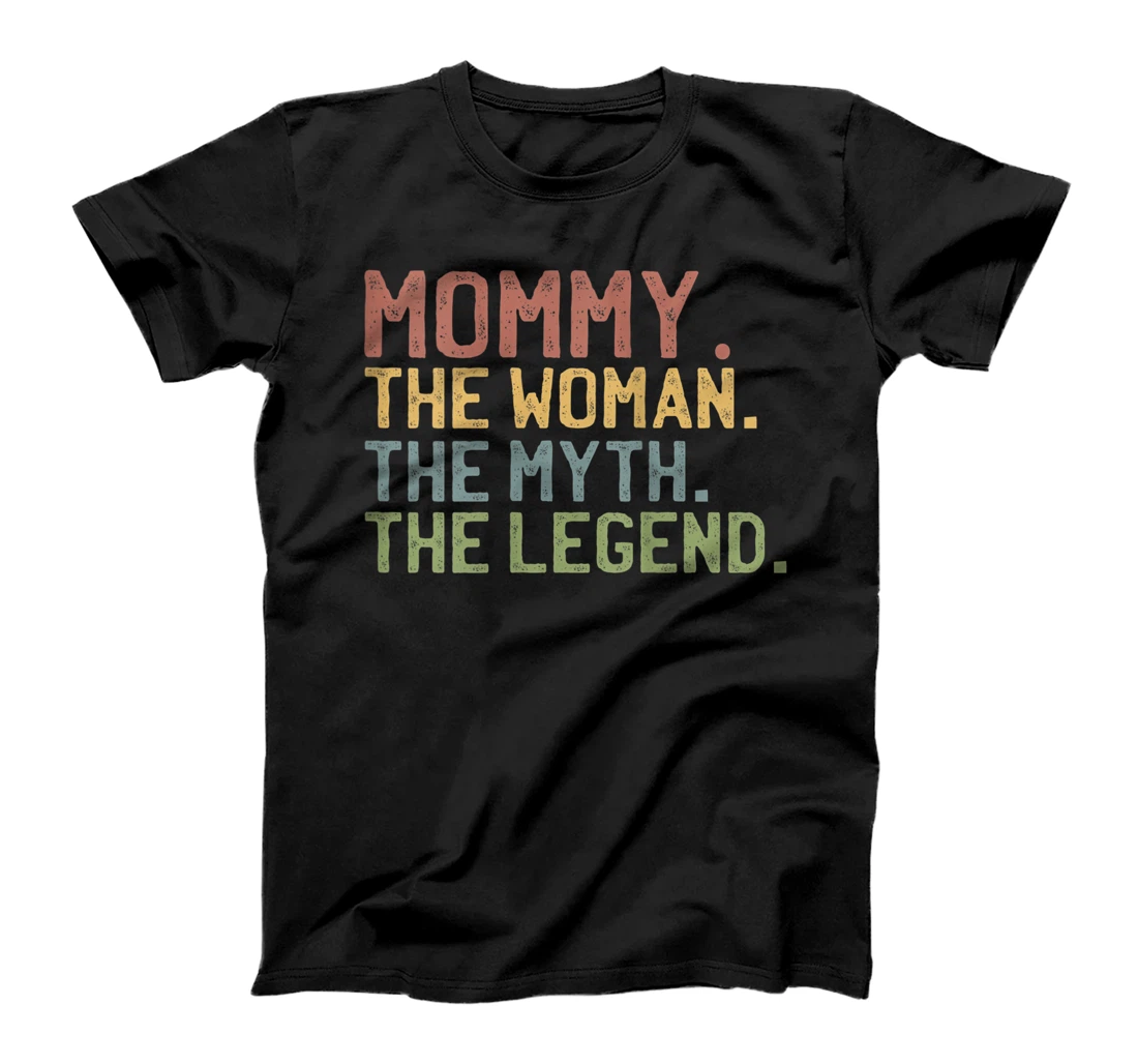 Personalized Womens Mommy The Woman The Myth The Legend Retro Mom Family Mother T-Shirt, Women T-Shirt