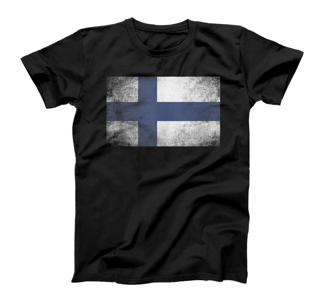 Personalized Finnish Finland Flag Pride Country Home Nation Family Retro T-Shirt, Women T-Shirt