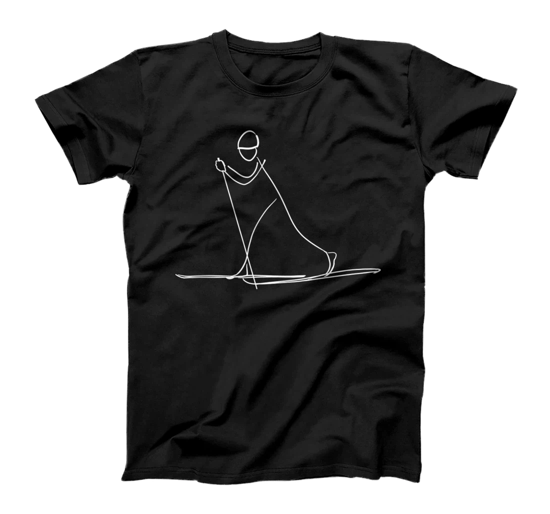 Personalized Skiing Lover Ski Minimalist Funny Skier T-Shirt, Women T-Shirt