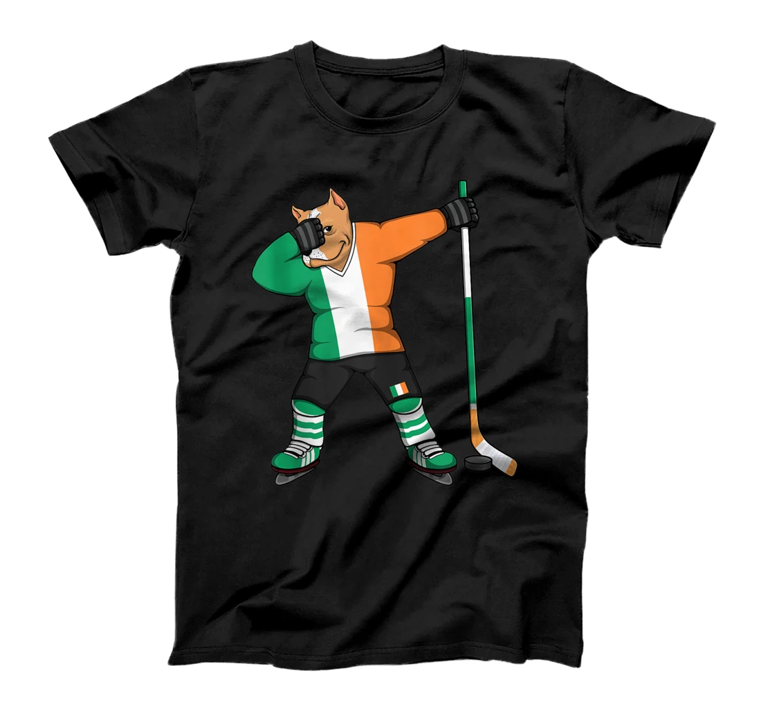 Personalized Dabbing Pitbull Ireland Ice Hockey Fans Jersey Winter Sports T-Shirt, Women T-Shirt