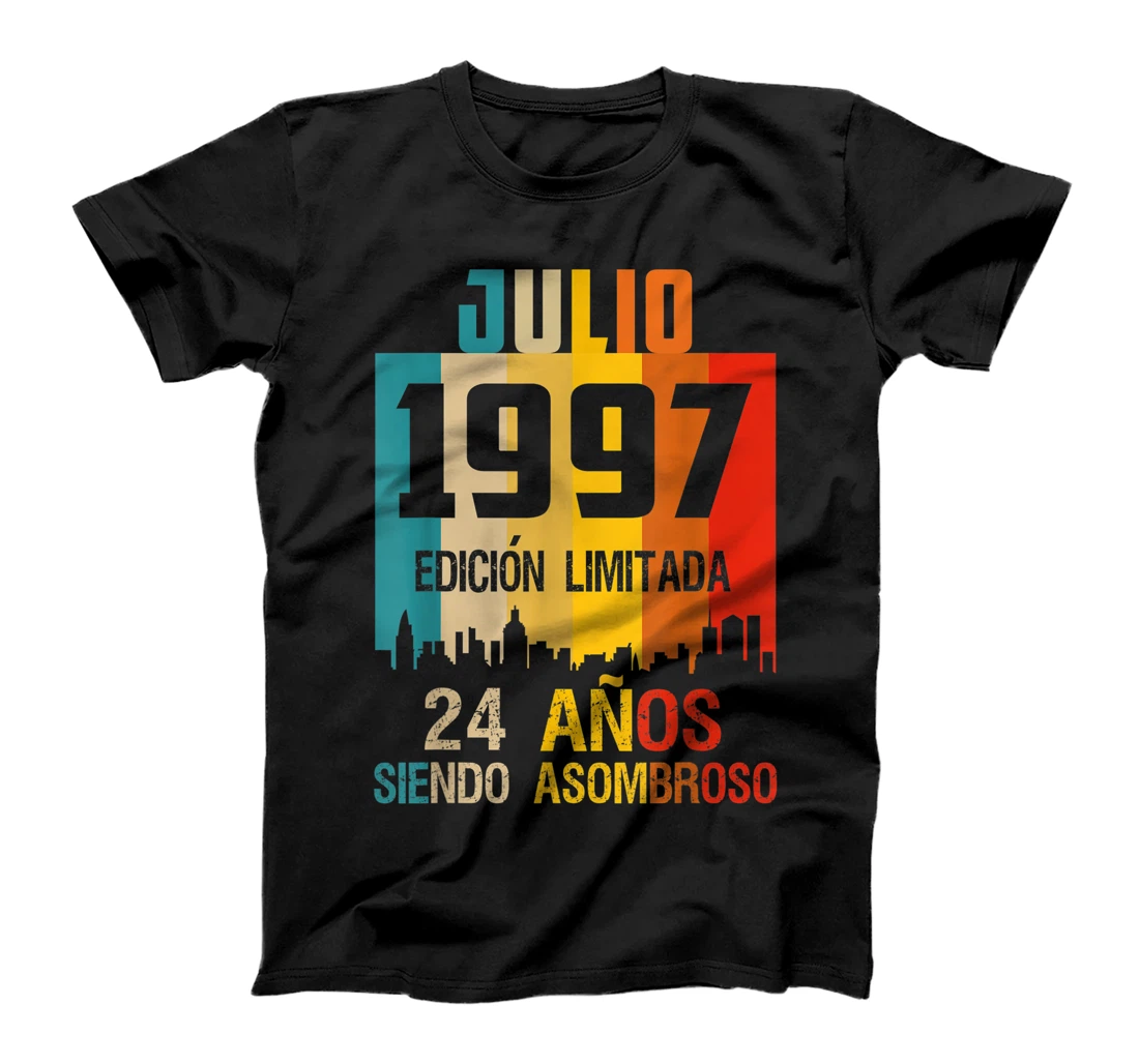 Personalized 24 años shirt Cumpleaños Nacidos Julio 1997 Spanish Camiseta T-Shirt, Kid T-Shirt and Women T-Shirt