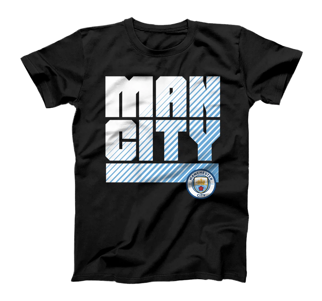 Personalized Manchester City Football Club Man City Large Striped T-Shirt