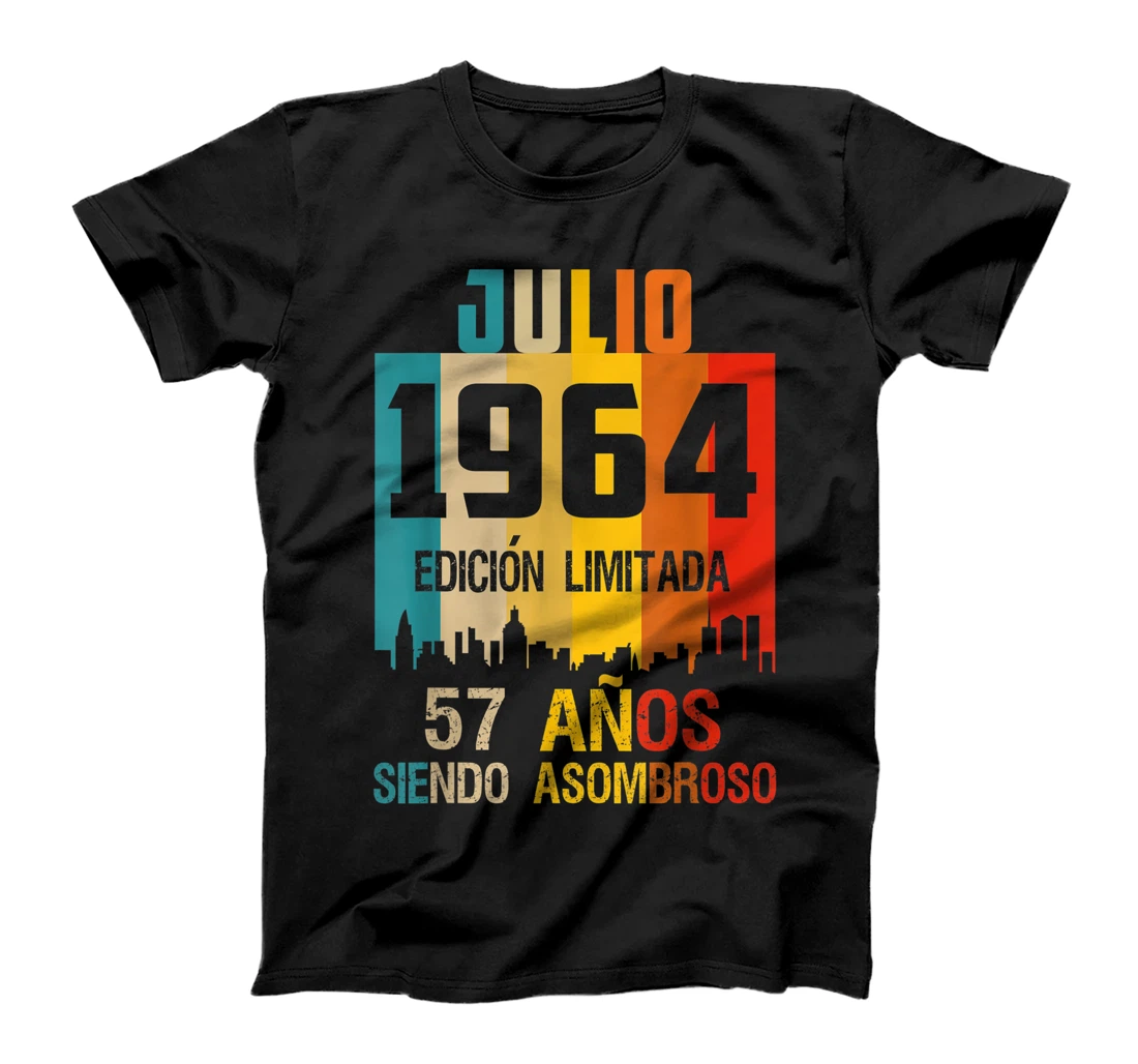 Personalized 57 años shirt Cumpleaños Nacidos Julio 1964 Spanish Camiseta T-Shirt, Kid T-Shirt and Women T-Shirt