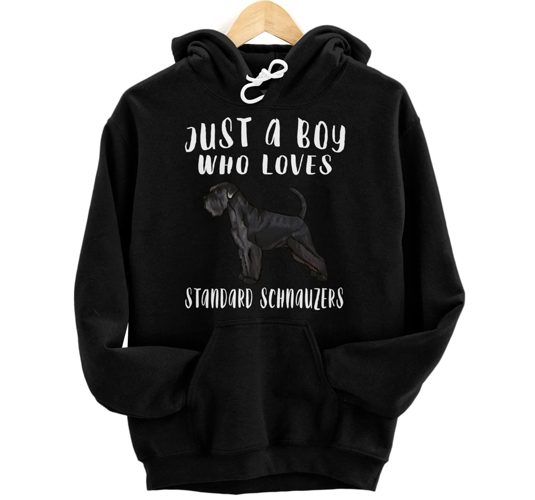 Im Just A Boy Who Loves Standard Schnauzers Dog Lover Pullover Hoodie