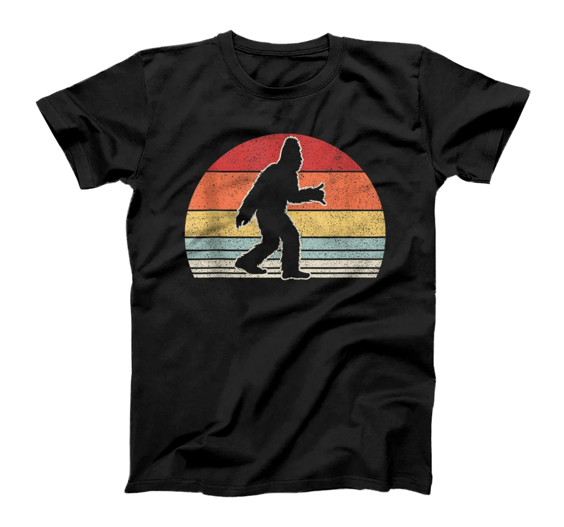 Personalized Vintage Retro Bigfoot Surfing Beach Vacation Shaka Sign T-Shirt, Women T-Shirt