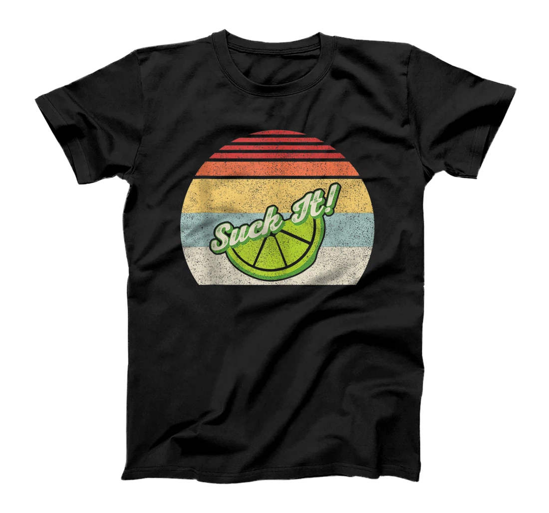 Personalized Vintage Retro Suck It Mexican Green Lime Slice Lemon T-Shirt, Women T-Shirt