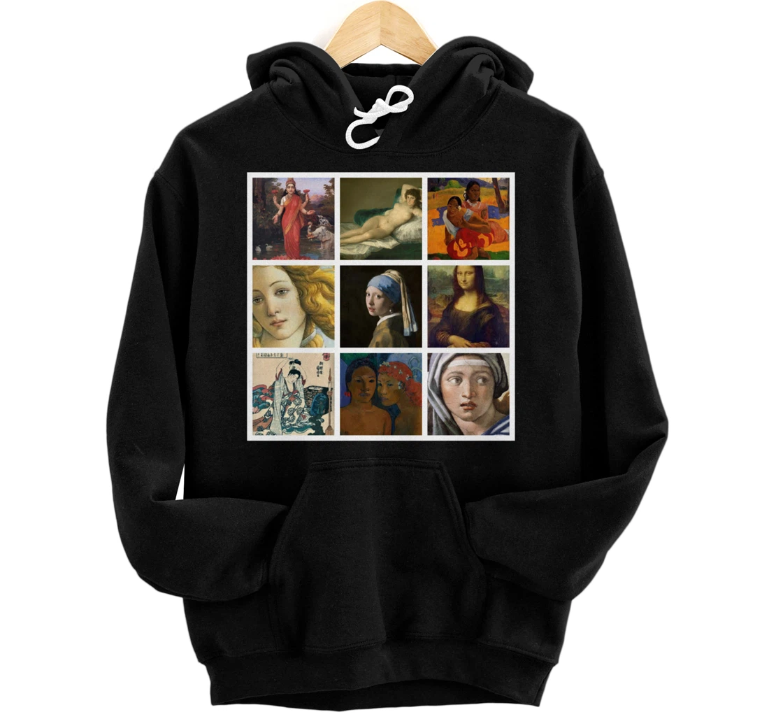 Women in Art - Van Gogh, Paul Gauguin, Da Vinchi - Vintage Pullover Hoodie