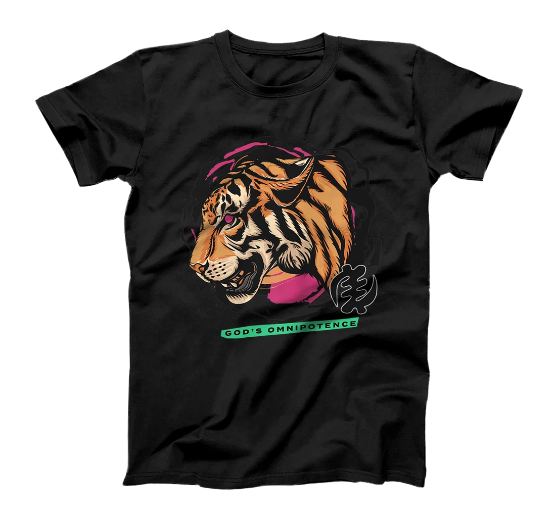 Personalized ADINKRA TIGER | Japanese Streetwear | DESIGN IS ON BACK OF T-Shirt, Women T-Shirt