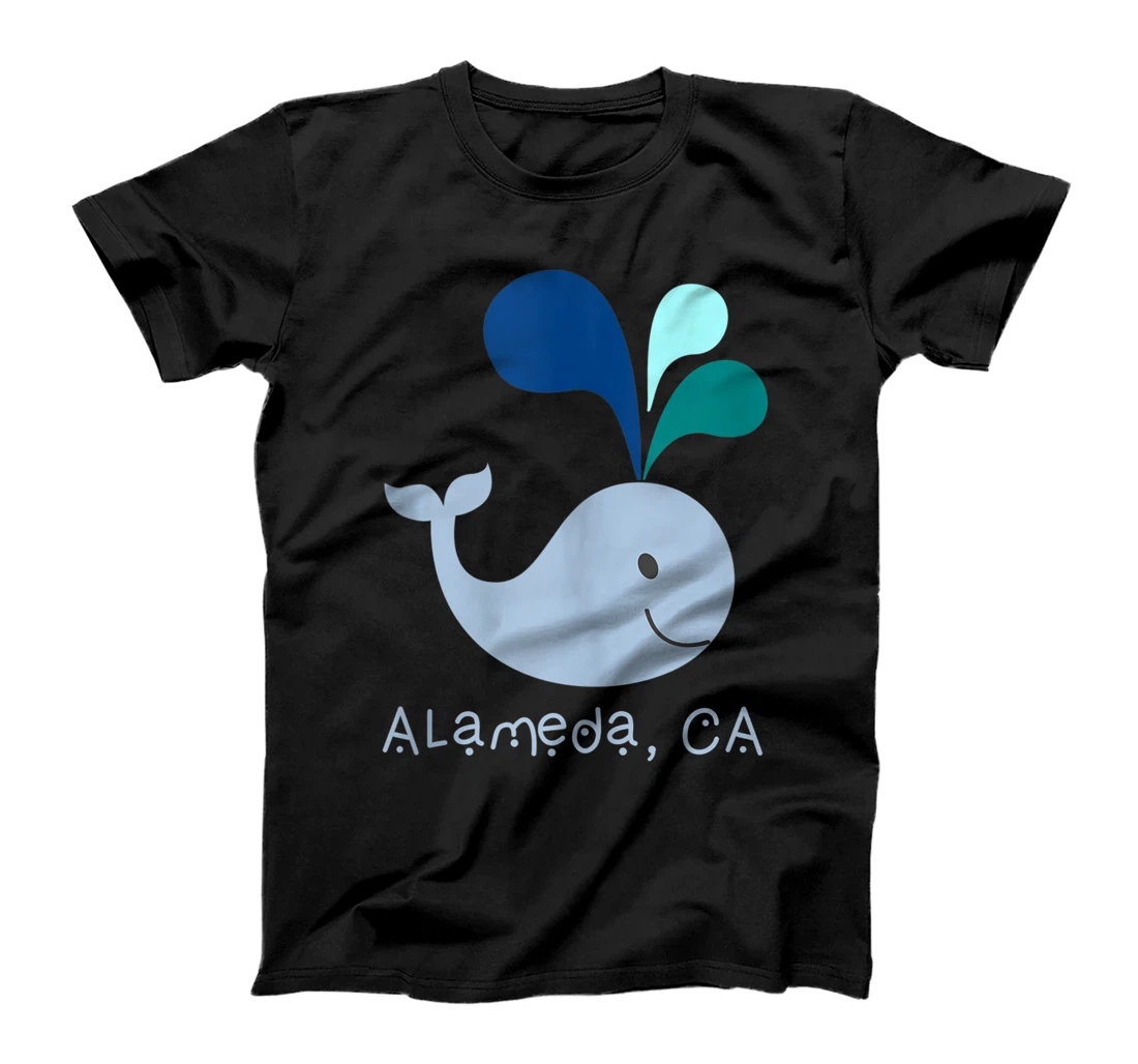 Personalized Alameda CA Cute California Whale Lover Cartoon T-Shirt, Women T-Shirt