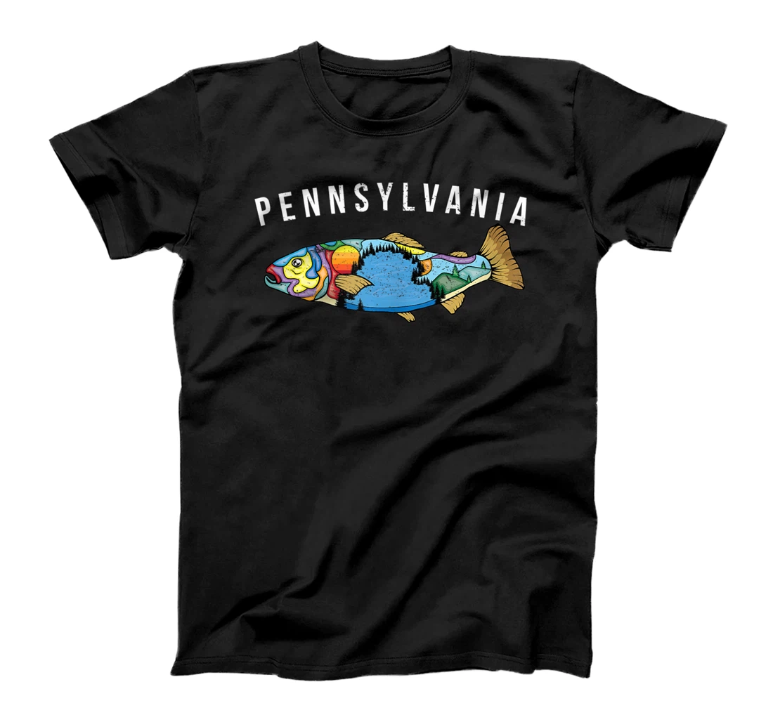 Personalized Pennsylvania Trout Fishing Trout Fish Freshwater Fisherman T-Shirt, Women T-Shirt