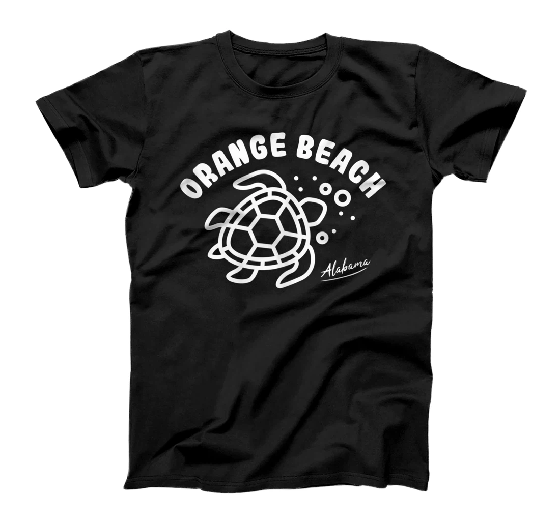 Personalized Orange Beach Alabama Sea Turtle Souvenir T-Shirt, Women T-Shirt