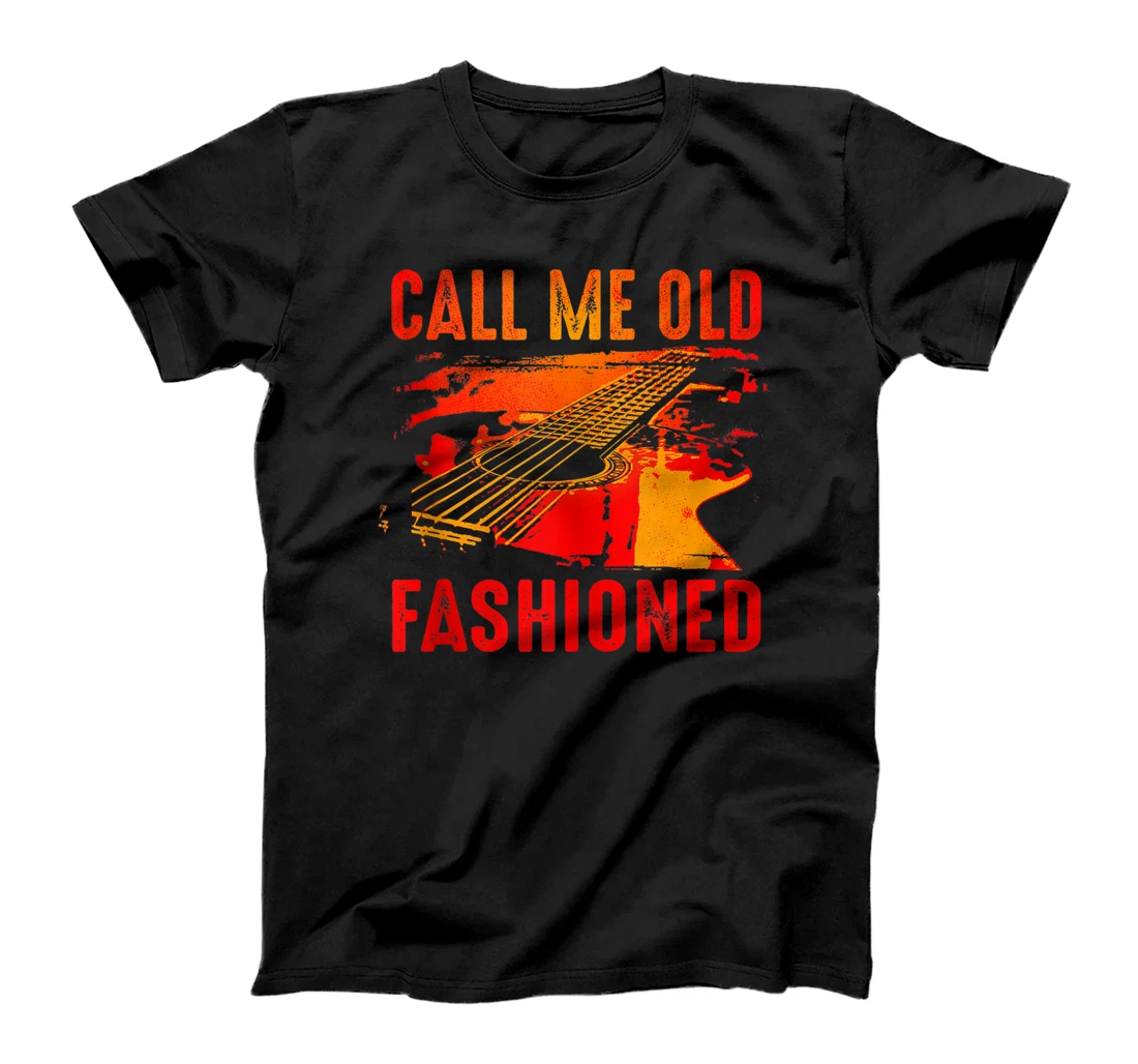 Personalized Vintage Call Me Old Fashioned Guitarist Funny Guitar Player T-Shirt, Women T-Shirt