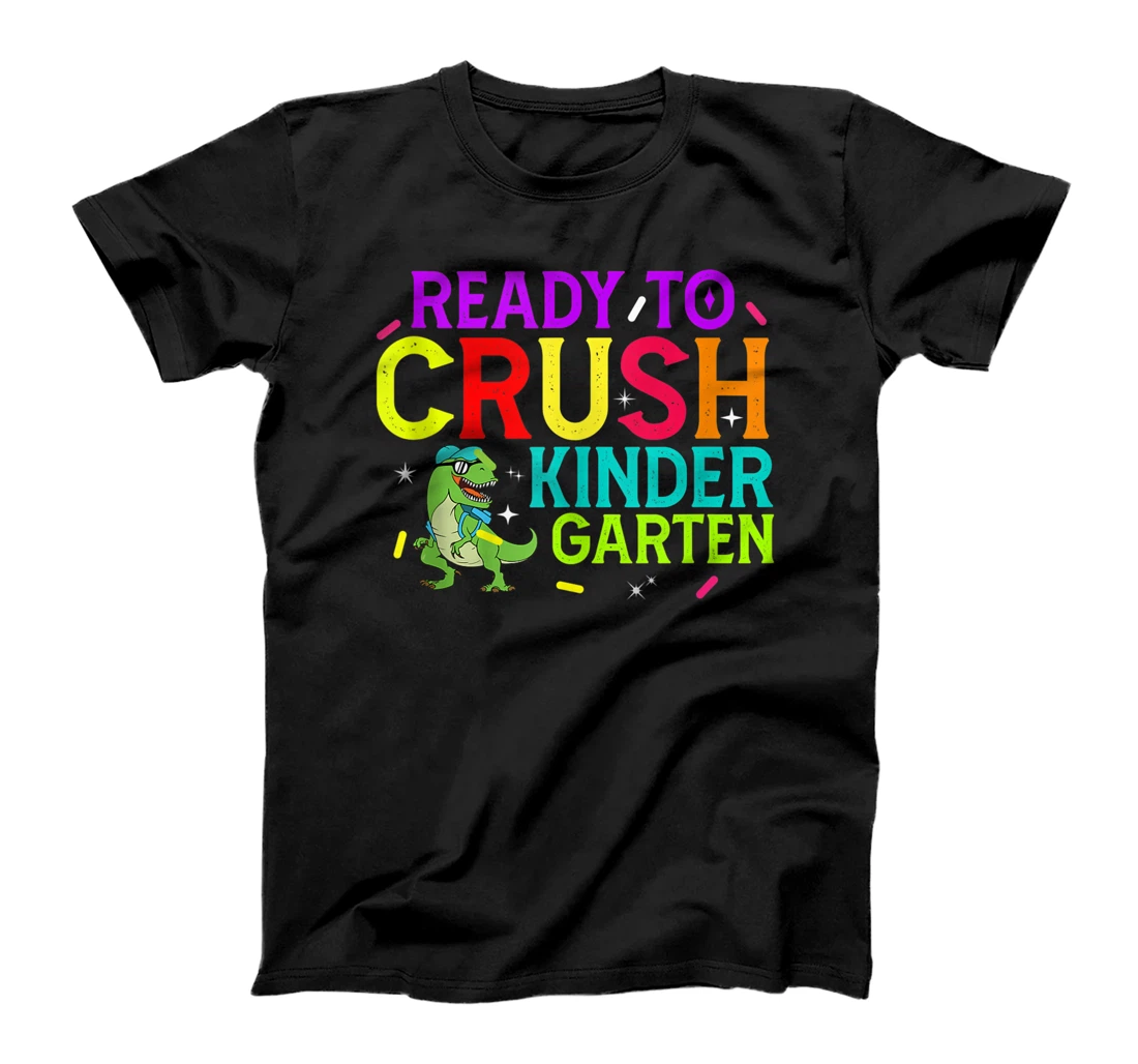 Personalized Ready to Crush Kindergarten Dinosaur T Rex Back to School T-Shirt, Women T-Shirt