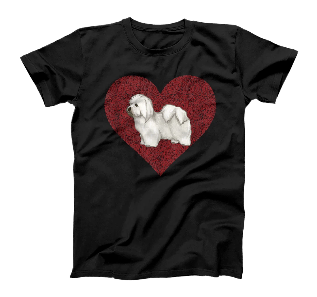 Personalized Coton de Tulear Valentines Day Dog Love Fingerprint T-Shirt, Women T-Shirt