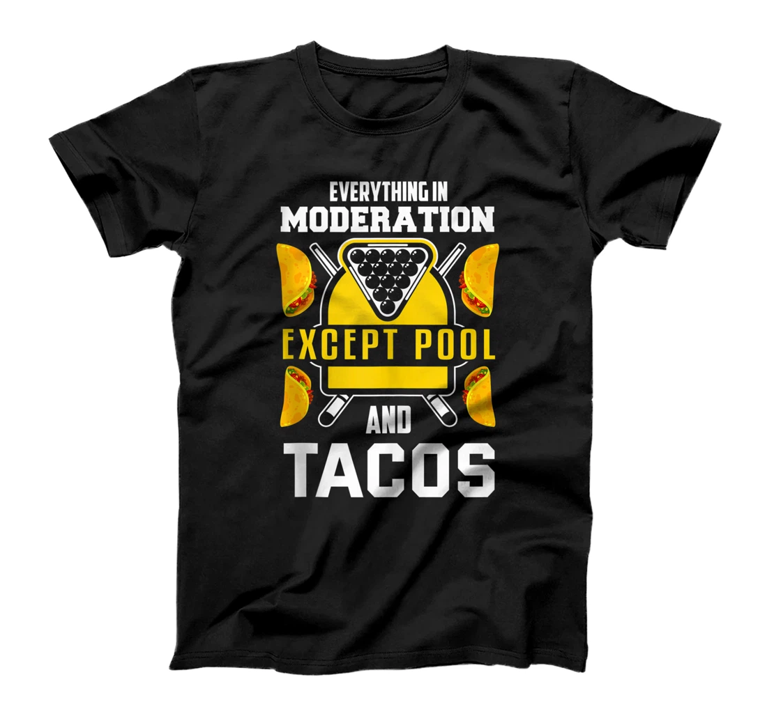 Personalized Billiards Shirt Joke Taco Lover Billiards Pool Player T-Shirt, Women T-Shirt