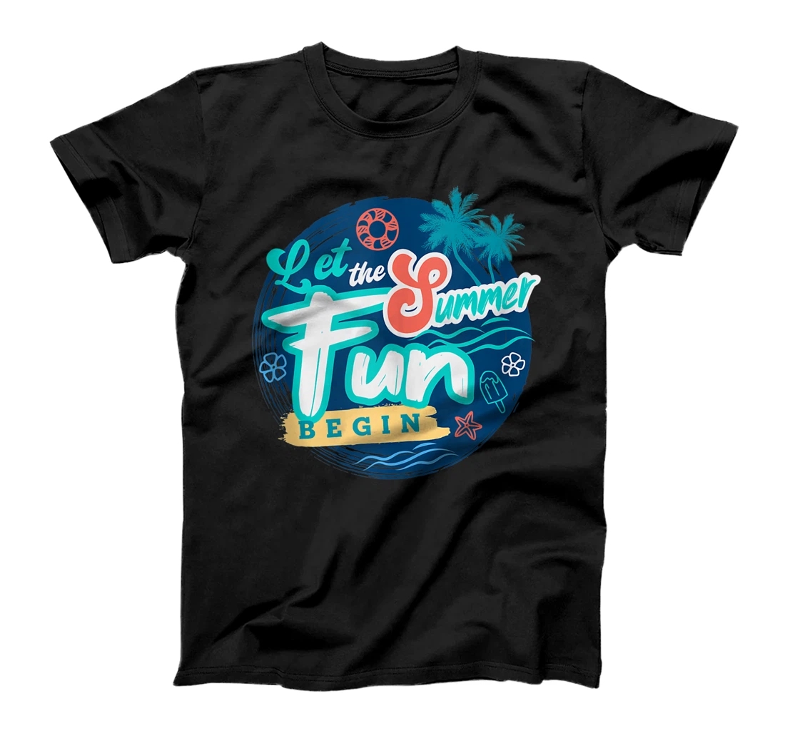 Personalized Let the Summer Fun begin - surfing, sun, beach vacation T-Shirt, Women T-Shirt