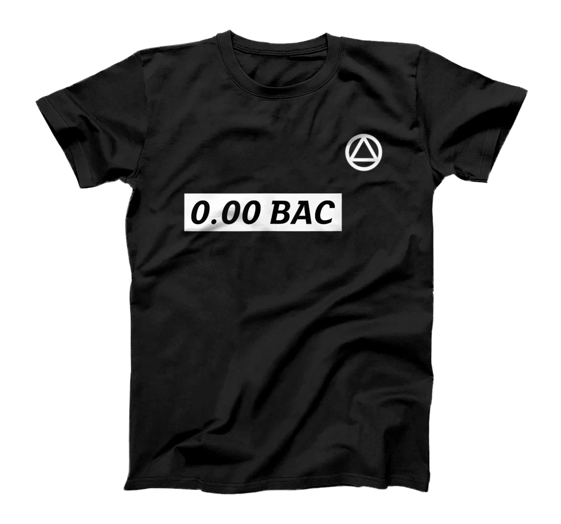 Personalized 0.00 BAC with AA Logo Clean and Sober 12 Step Program T-Shirt, Women T-Shirt
