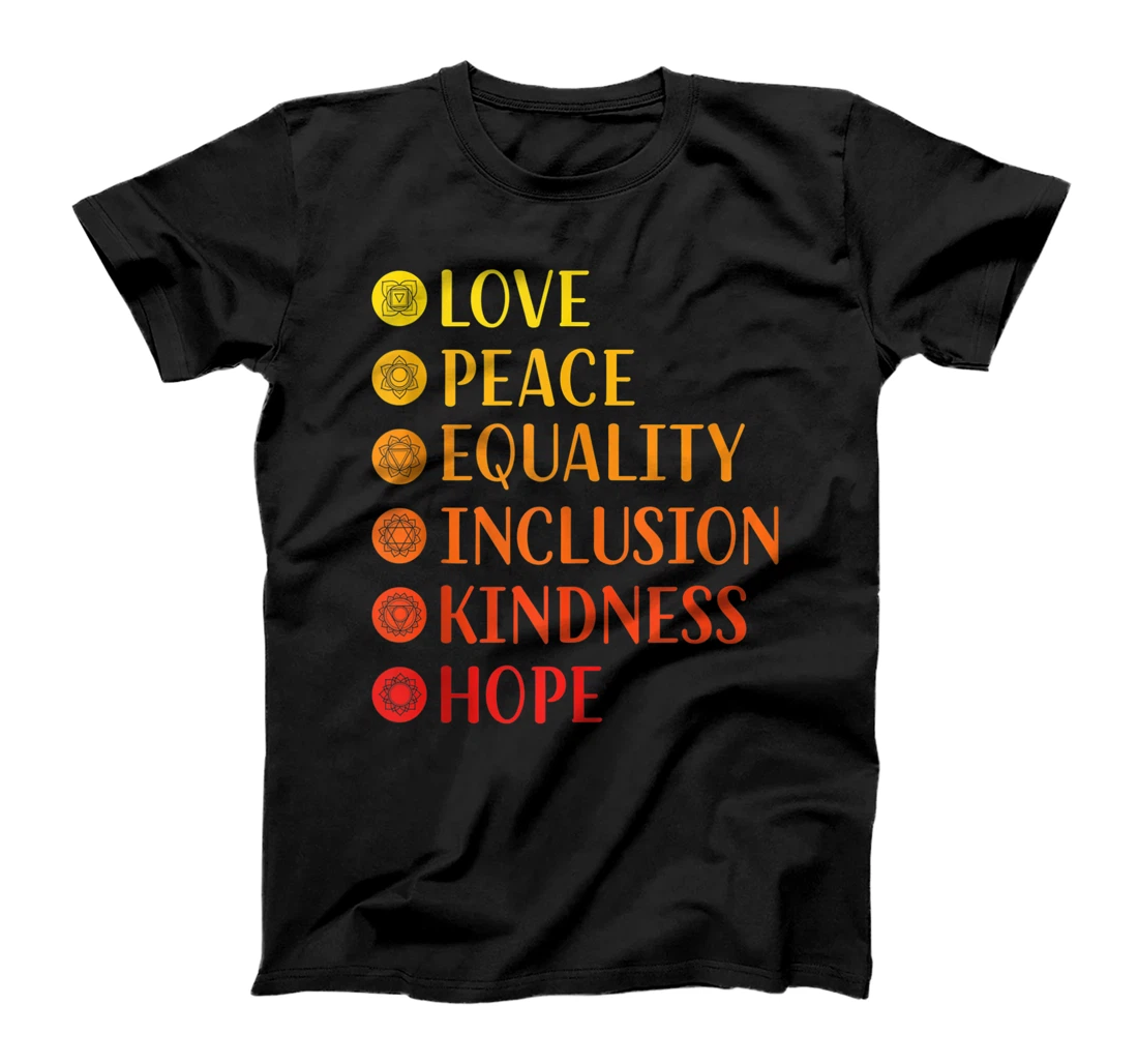 Personalized Love Peace Equality Hope Cute Yoga T-Shirt, Women T-Shirt