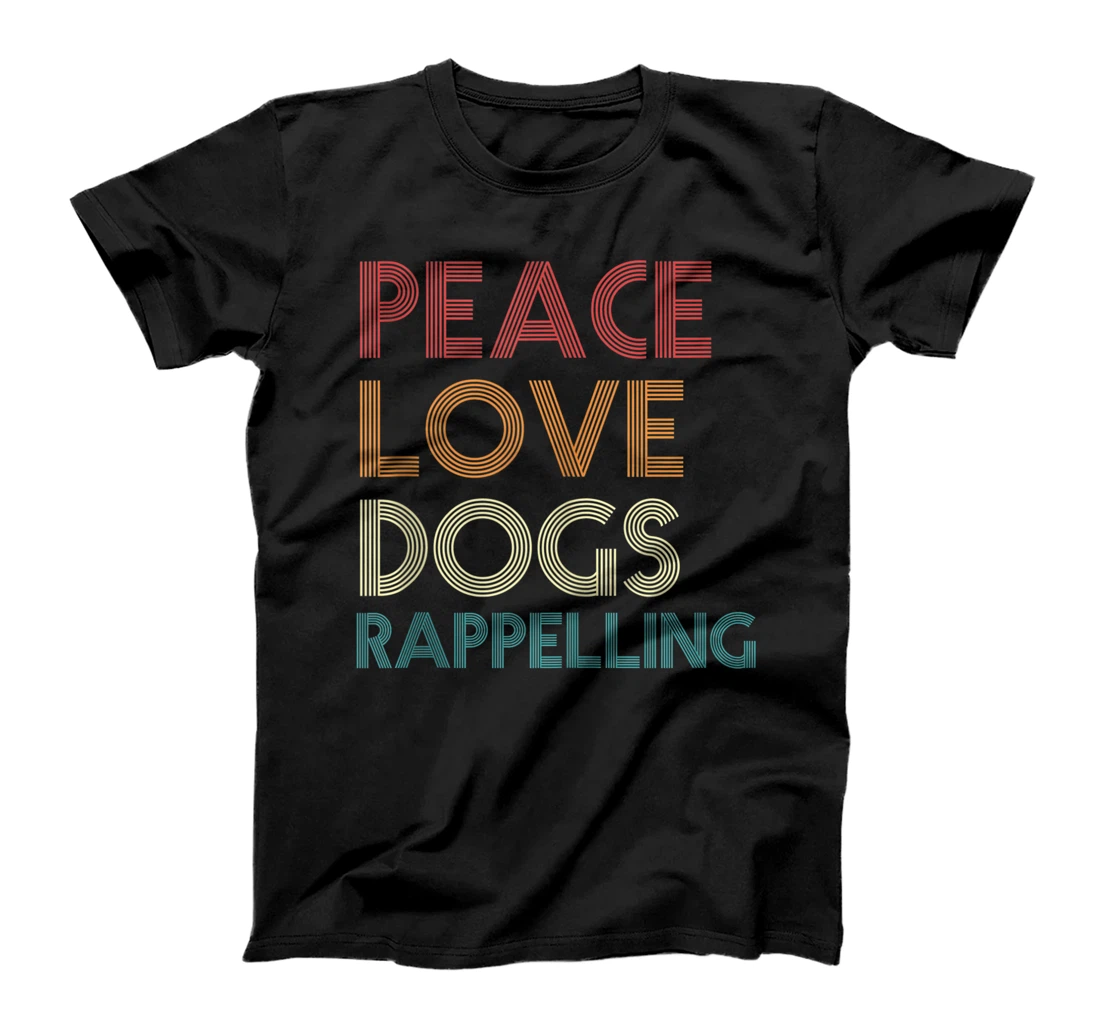 Personalized Abseiling Rappelling Rappel Canyoning Dog Vintage Retro T-Shirt, Women T-Shirt