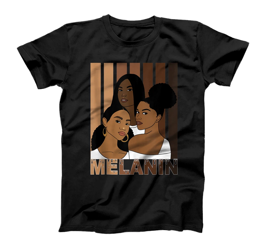 Oheneba: Melanin Drippin Afro Queen Black Pride T-Shirt, Women T-Shirt