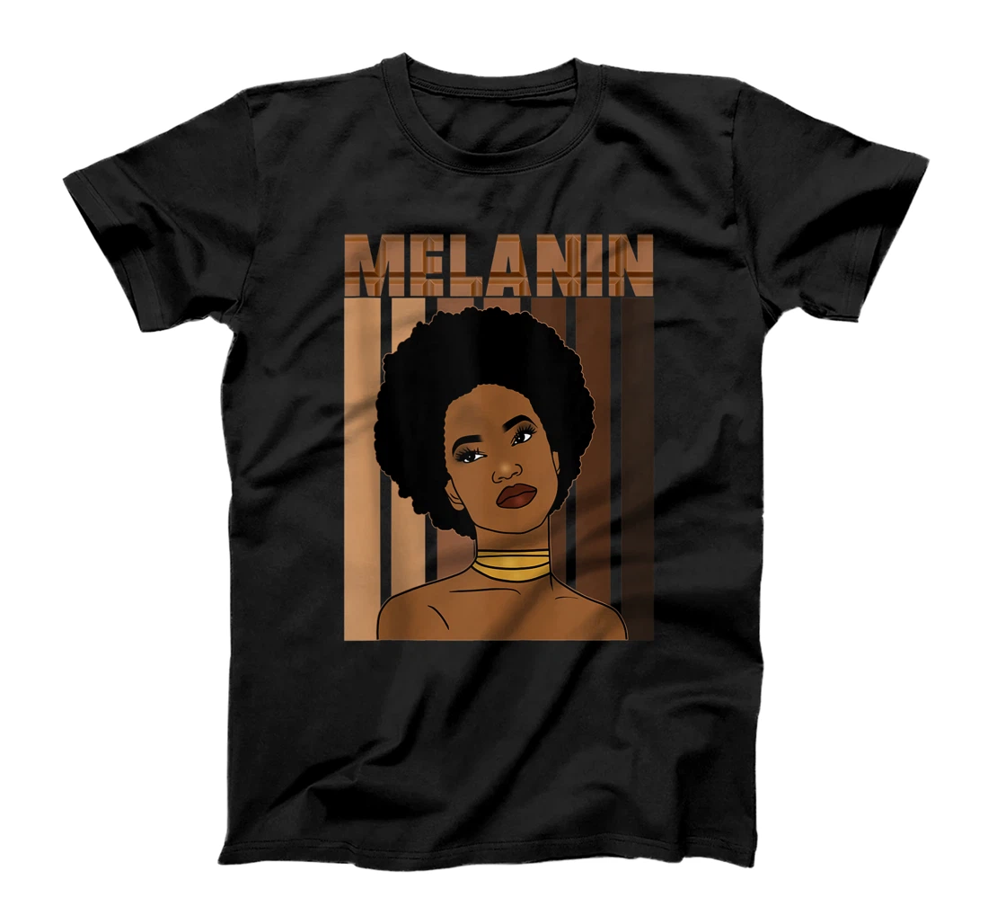 Oheneba: Melanin Drippin Afro Chocolate Queen Black Pride T-Shirt, Women T-Shirt