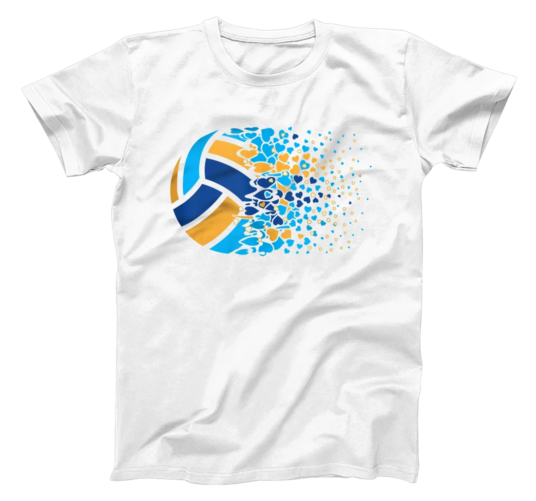 Beach Volleyball Graphic Women Girls Volleyball Heart T-Shirt, Women T-Shirt