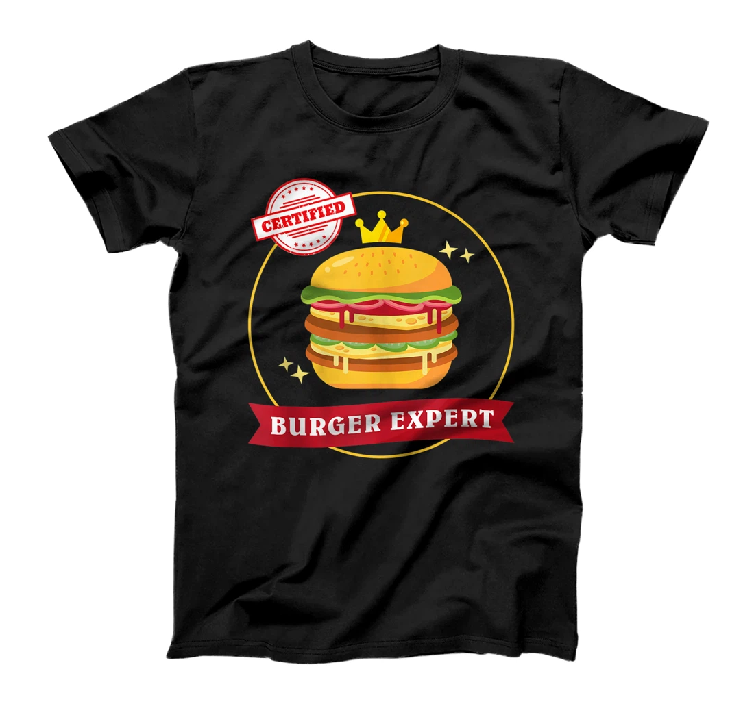 Certified Burger Expert Restaurant Patty Ketchup Bun Lettuce T-Shirt, Women T-Shirt