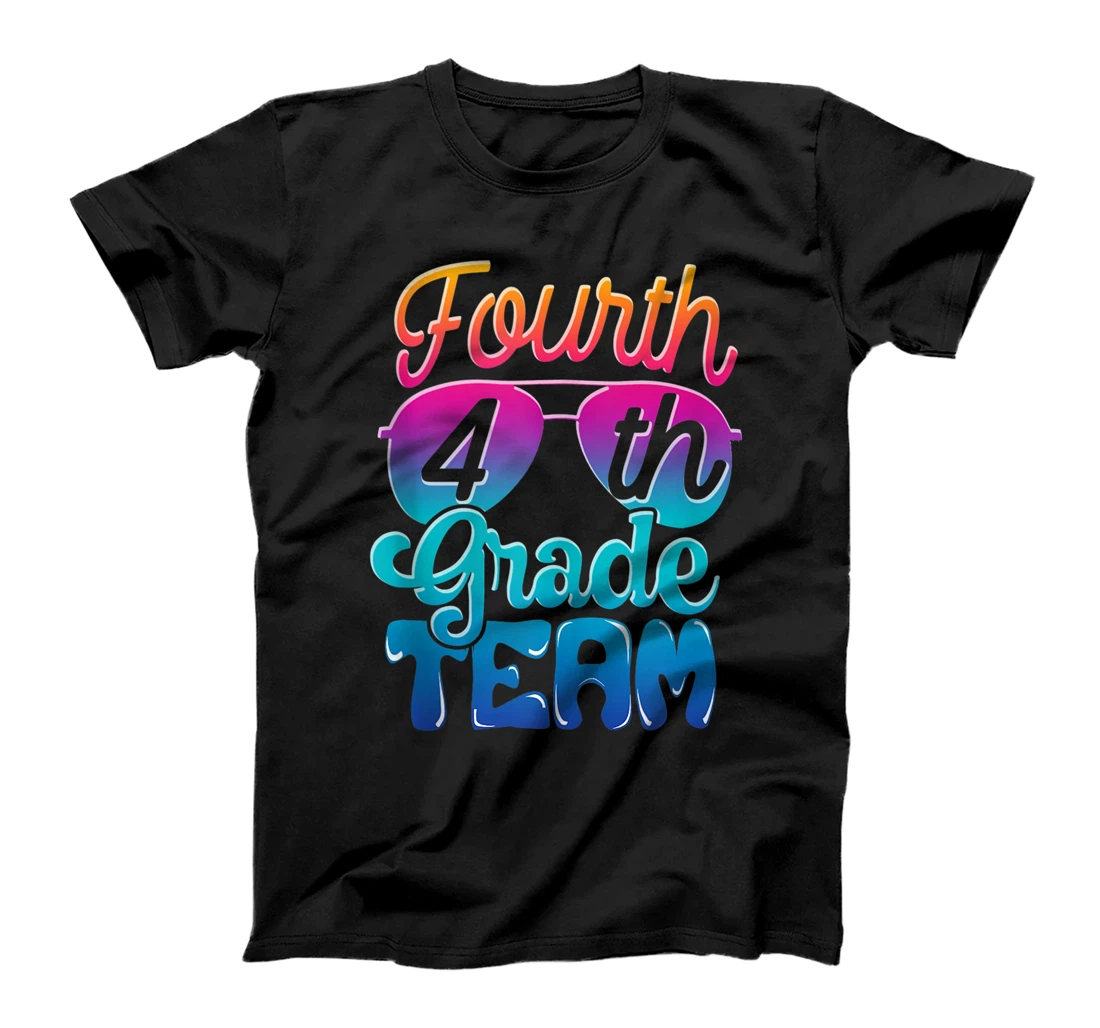 Fourth Grade Team Welcome Back To School Sunglasses Tie Dye T-Shirt, Women T-Shirt