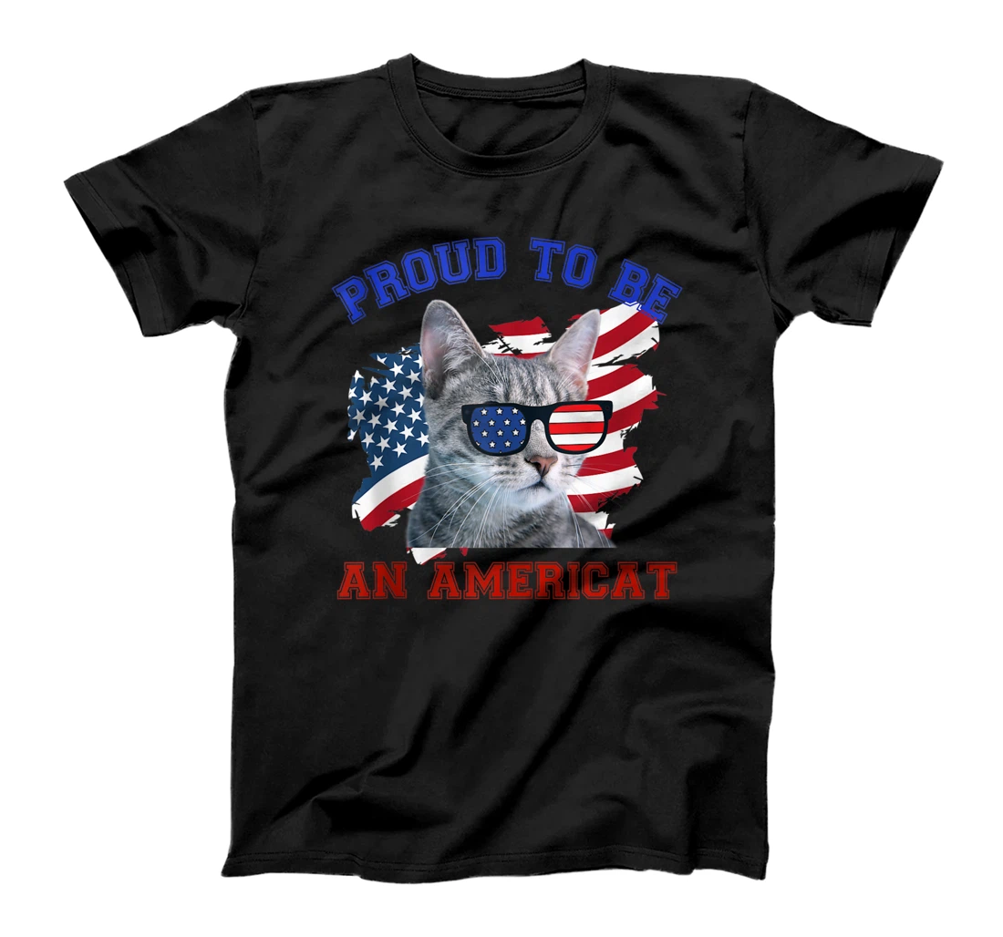 Proud To Be An American Cat Lover T-Shirt, Women T-Shirt