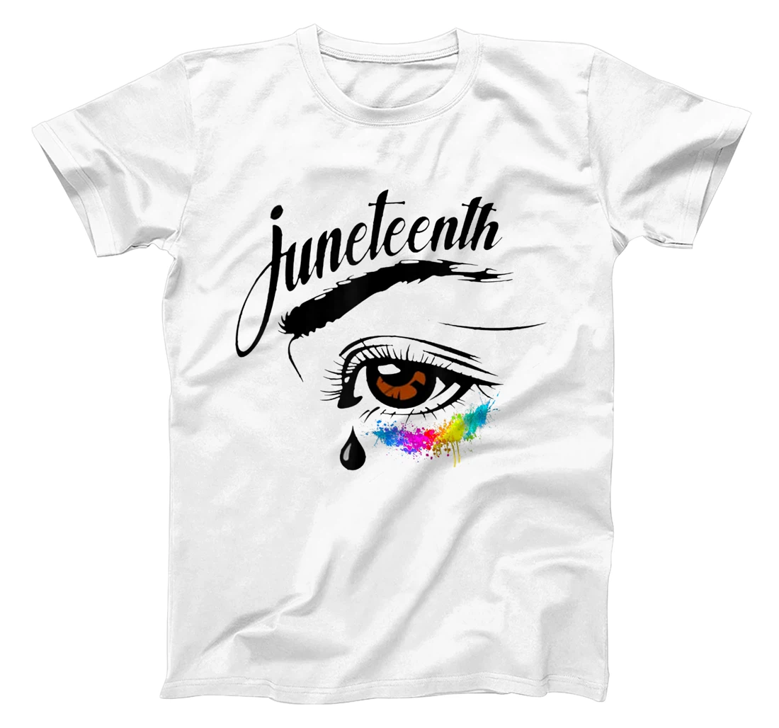 Personalized Bright Eyes Juneteenth Lesbian LGBT Pride Rainbow Gay T-Shirt, Women T-Shirt
