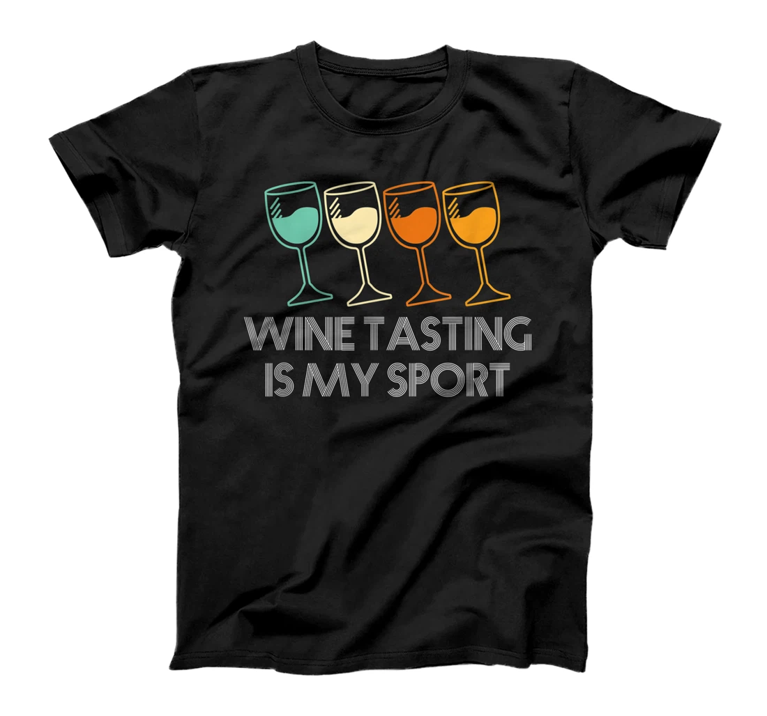 Personalized Wine Tasting Is My Sport Wining Cork Vino Drinking Red White T-Shirt, Women T-Shirt