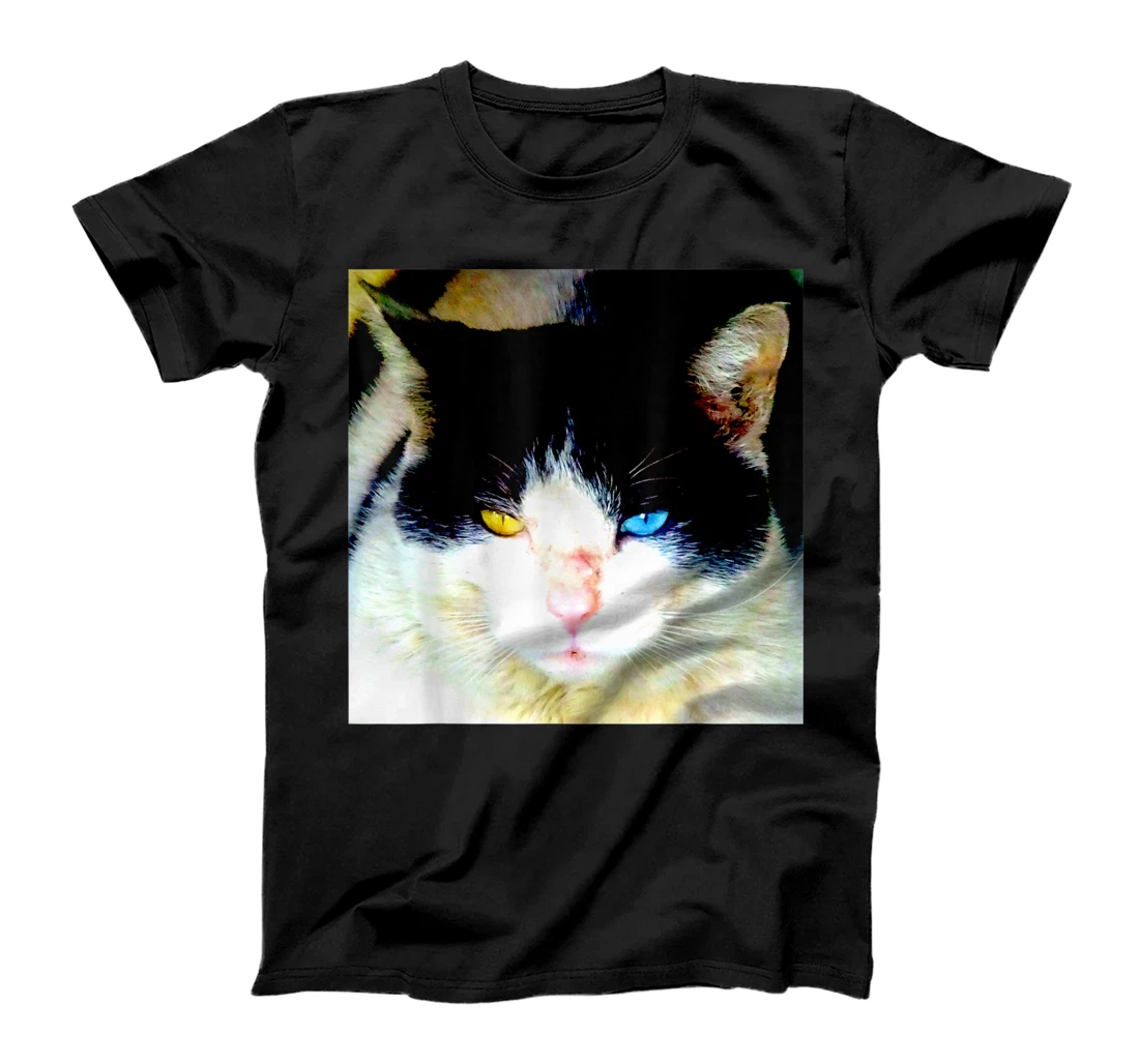 Personalized Womens ODD EYED ALLEY CAT BIG COLOR T-Shirt, Kid T-Shirt and Women T-Shirt