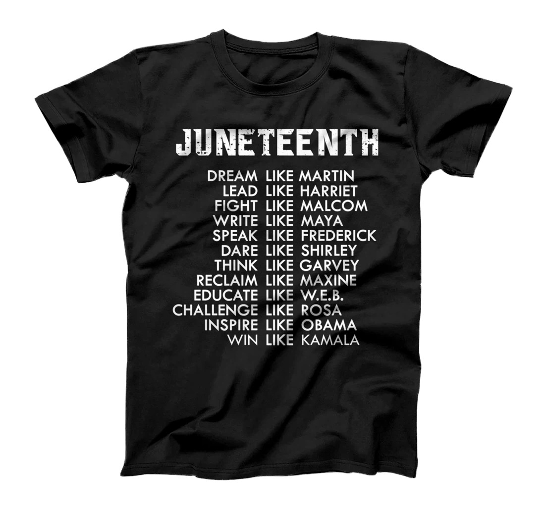 Personalized Juneteenth Black Leaders African American Independence Retro T-Shirt