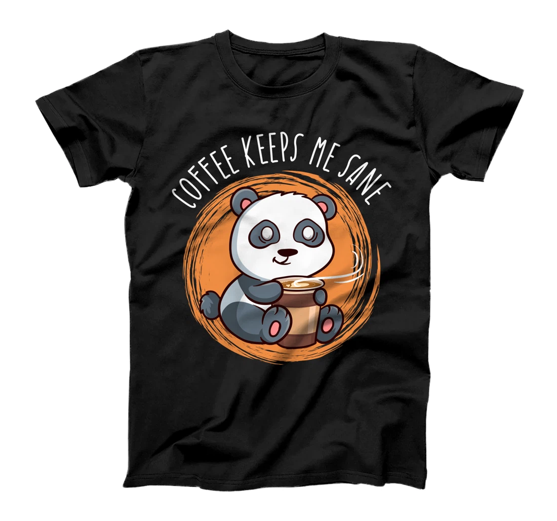 Personalized Coffee Keeps Me Sane Panda Bear Shrub Spirit Animal Cafe Top T-Shirt