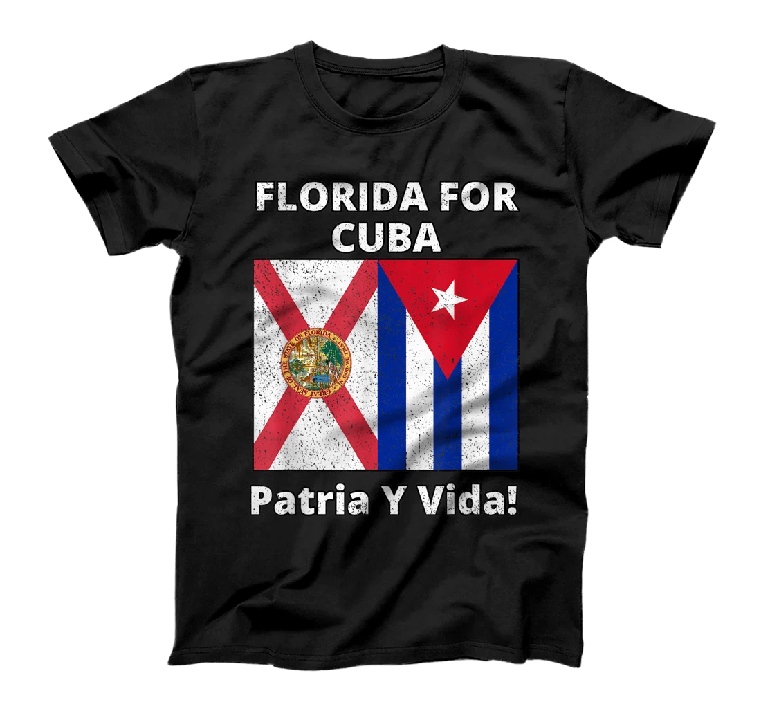 Personalized Florida For Cuba Patria Y Vida SOS Cuba Flags Libertad Cuba T-Shirt, Women T-Shirt