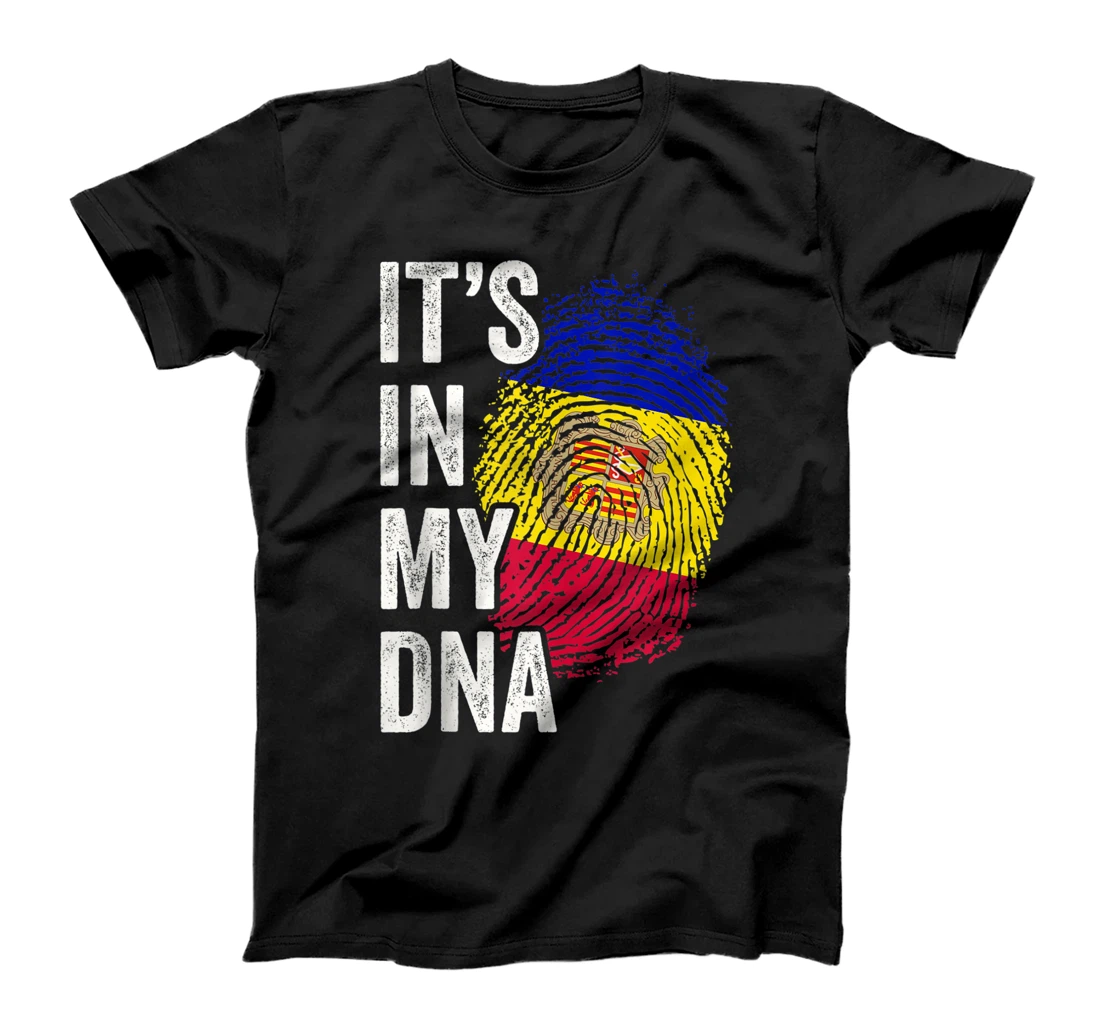 Personalized ITS IN MY DNA Andorra Flag Andorran Roots Pride Genetic T-Shirt, Women T-Shirt