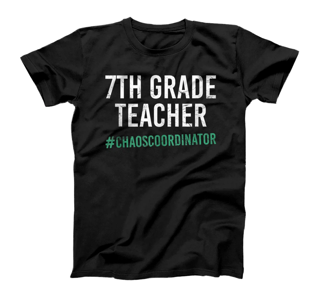 Personalized 7th Seventh Grade Teacher Chaos Coordinator Funny Teaching T-Shirt, Women T-Shirt