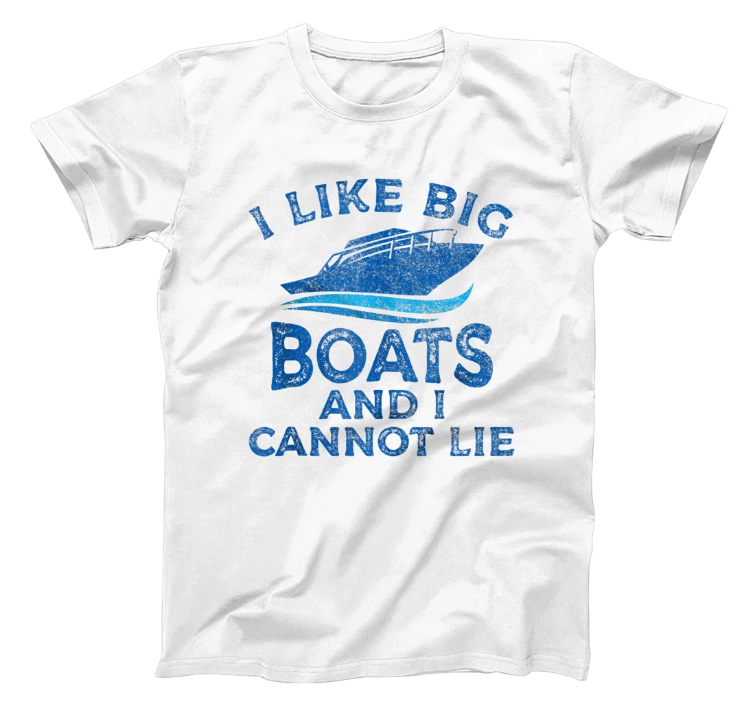 Personalized I Like Big Boats And I Cannot Lie Yacht Funny Cruise T-Shirt, Women T-Shirt