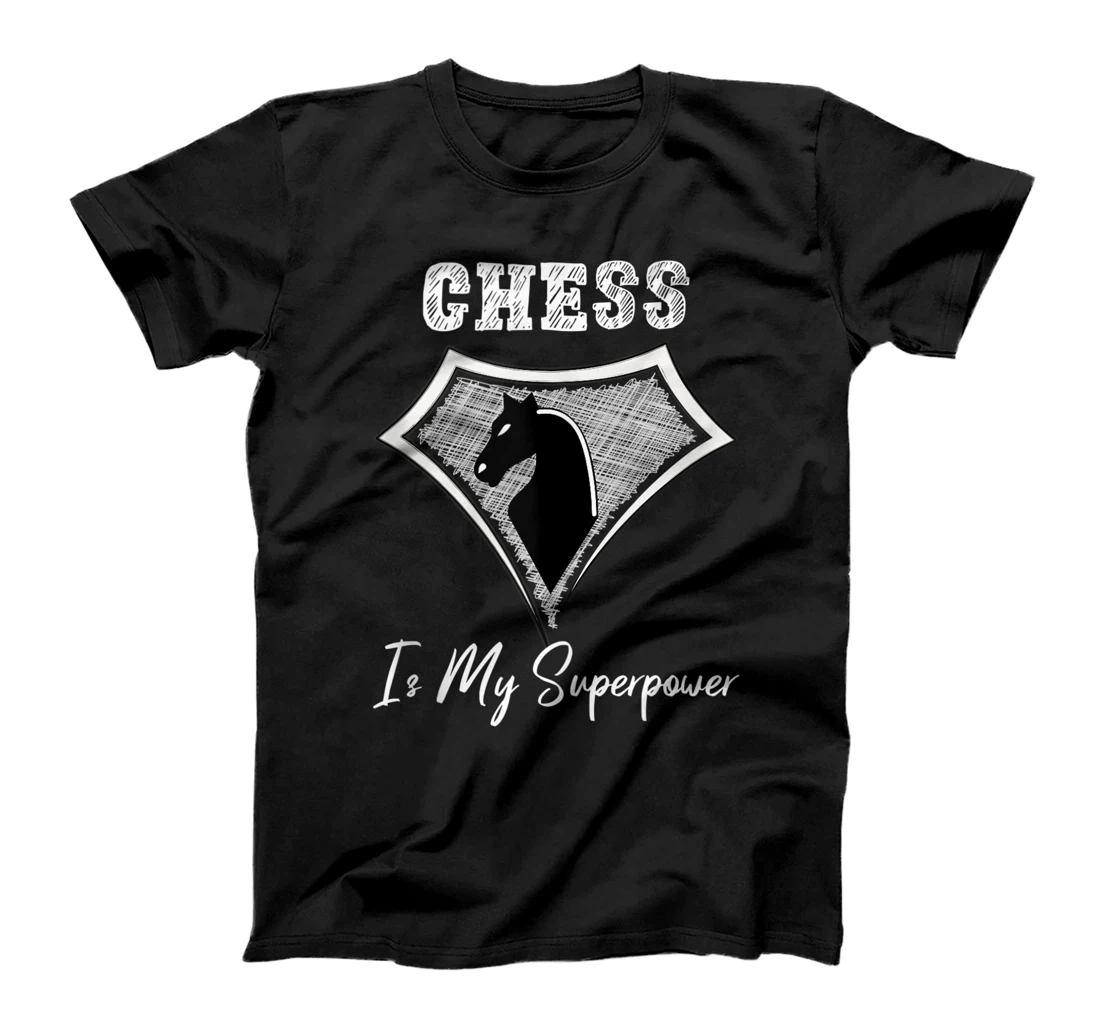Personalized Funny Chess Is My Superpower Black Knight T-Shirt, Women T-Shirt