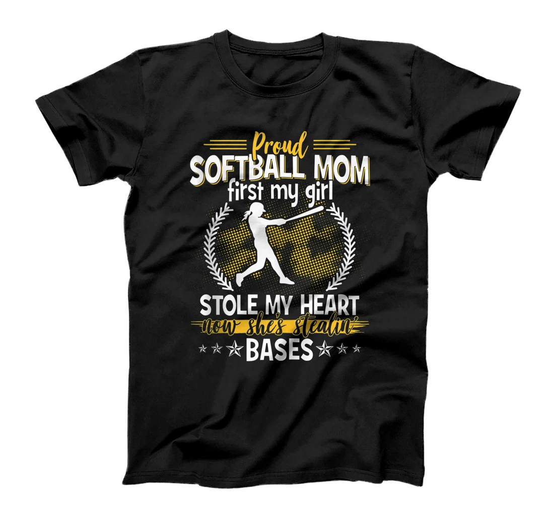 Personalized Softball Mom Softball Player Softball Lover T-Shirt, Women T-Shirt