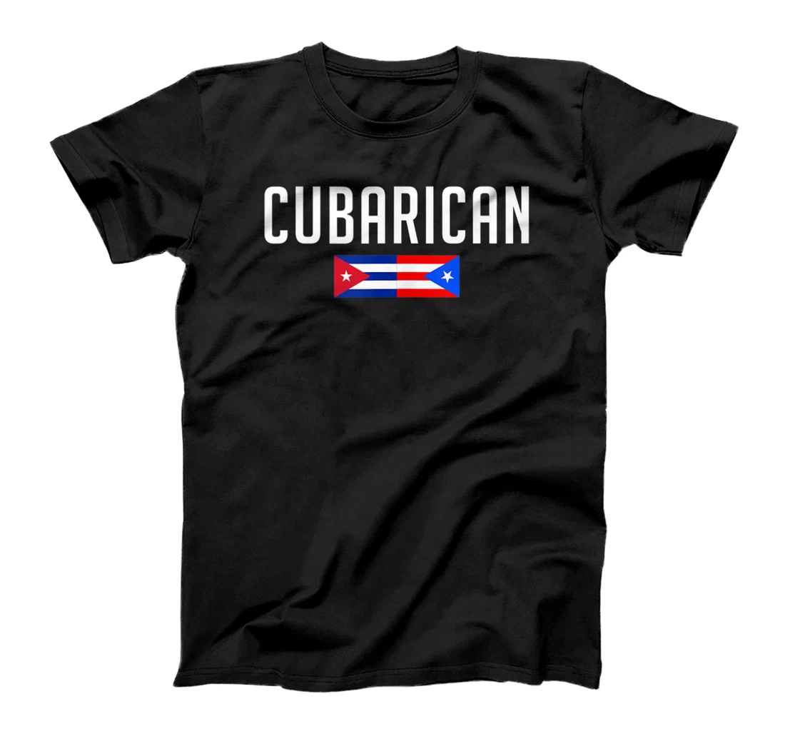 Personalized Cuban Puerto Rican Cubano Puerto Rico Boricua Cuba Flag T-Shirt, Women T-Shirt