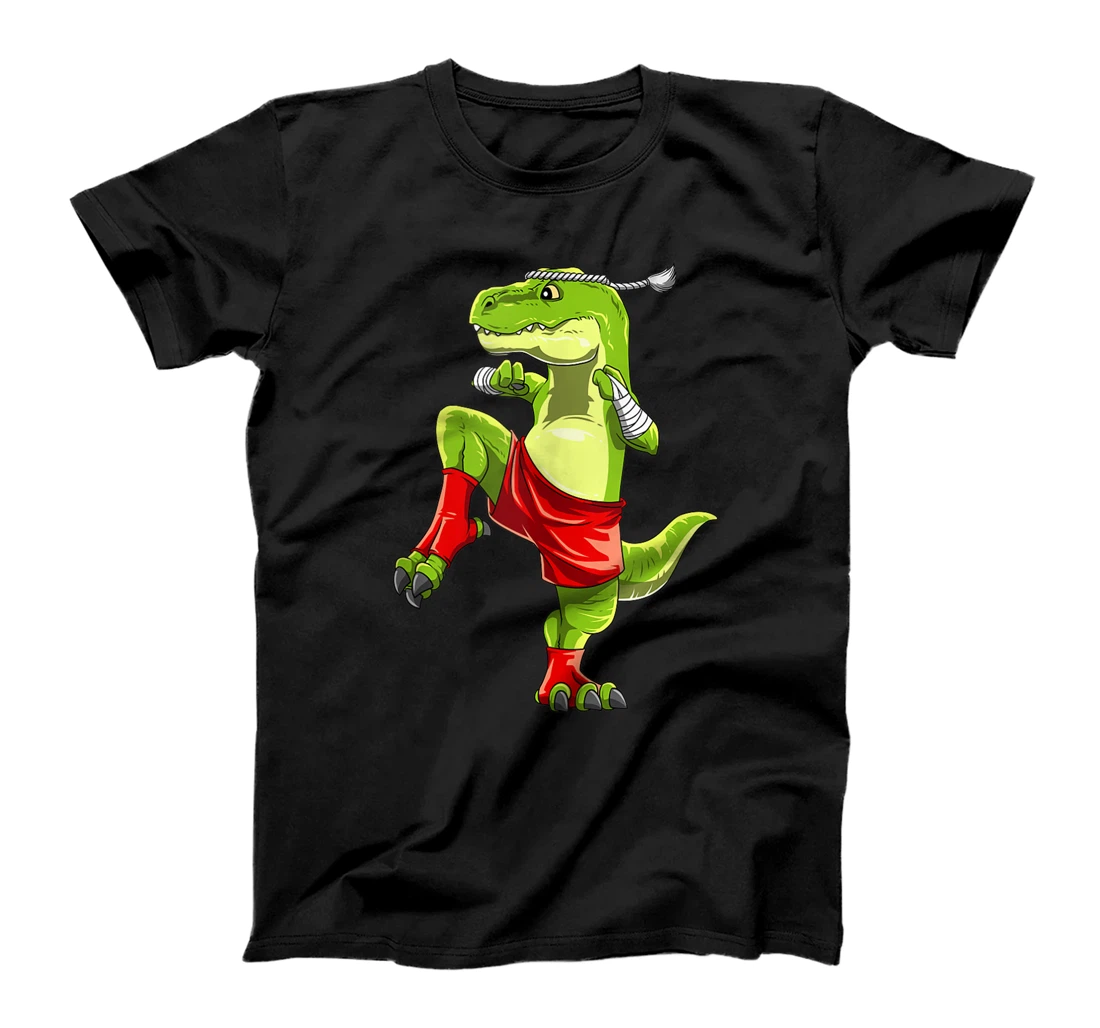 Personalized Funny Muay Thai T-Rex Dinosaur T-Shirt, Women T-Shirt
