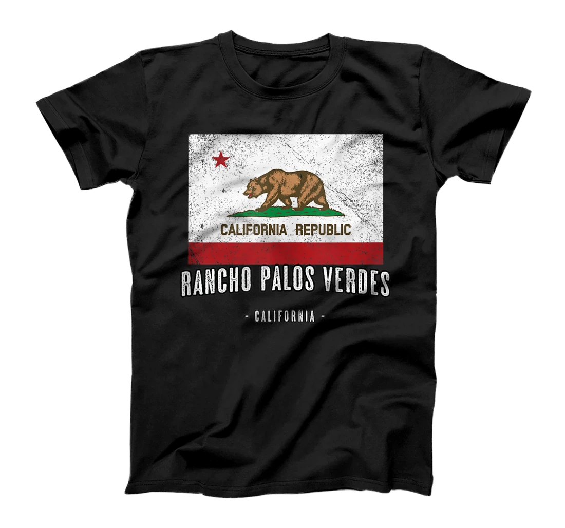 Personalized RANCHO PALOS VERDES California | City Souvenir - CA Flag Top T-Shirt, Women T-Shirt