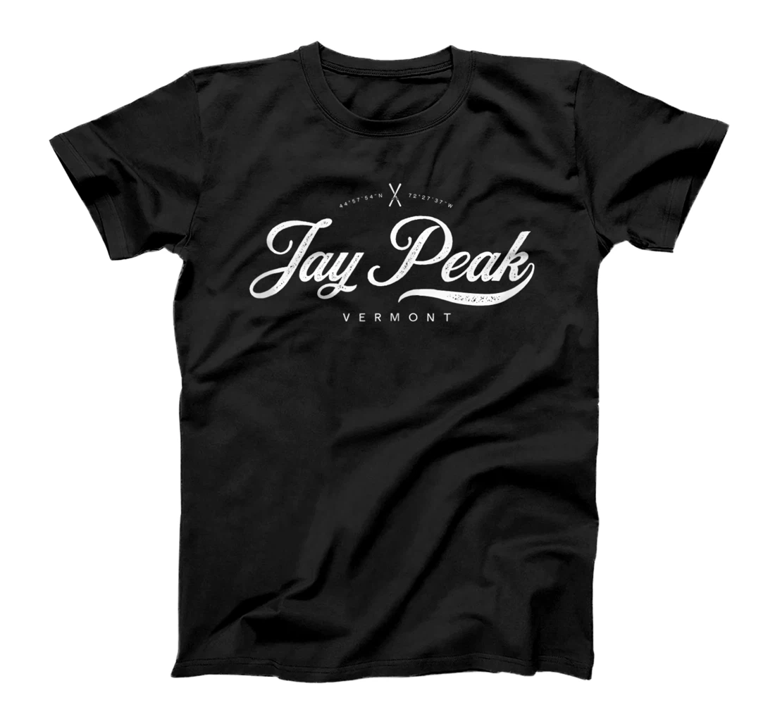 Personalized Jay Peak Vermont VT Graphic Skis Vintage Retro T-Shirt, Women T-Shirt