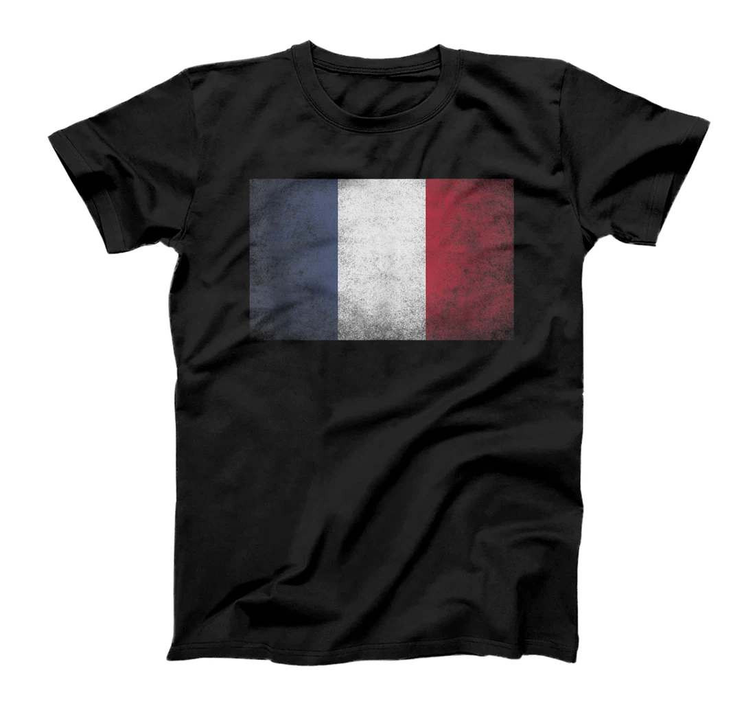 Personalized French France Flag Pride Country Home Nation Family Retro T-Shirt, Women T-Shirt