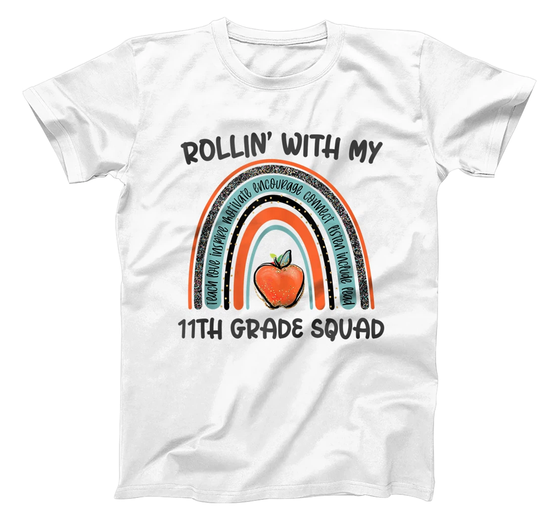 Personalized Rollin with my 11th Grade Squad Squad boho Back to school T-Shirt, Women T-Shirt