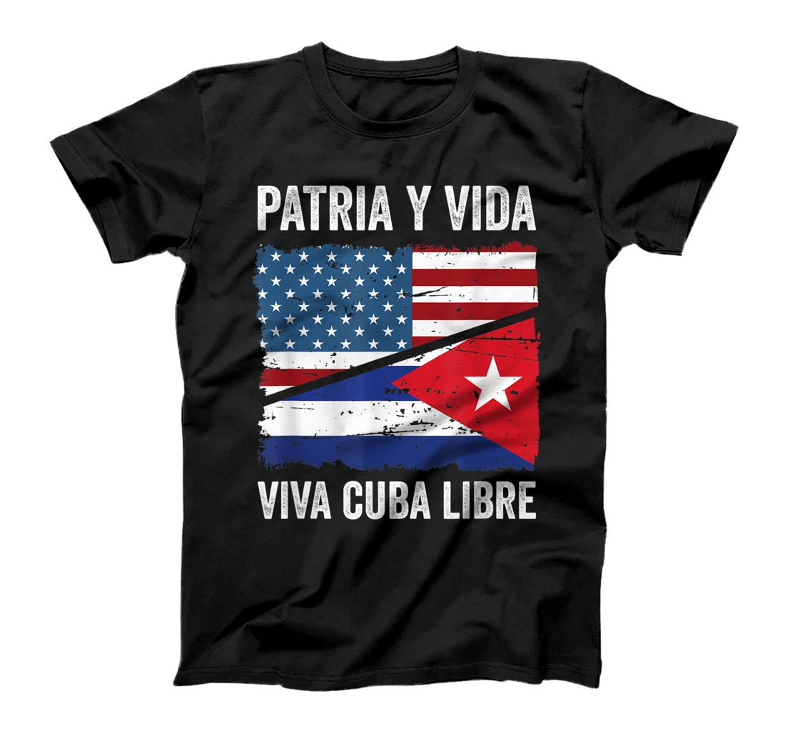 Personalized Half American Cuban Flag Sos Cuba Vintage men women T-Shirt, Women T-Shirt