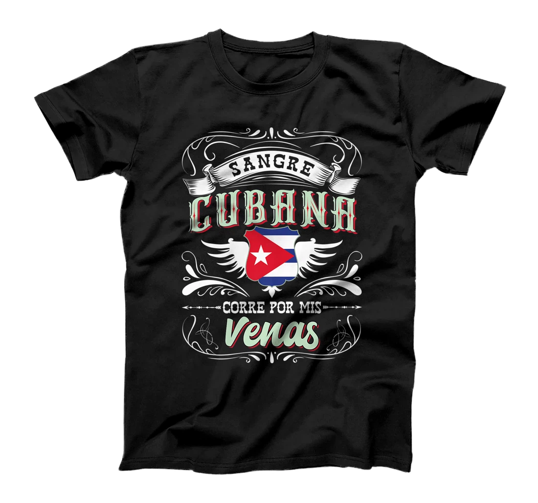 Personalized Camisa de Cuba Sangre Cubana Corre Por Mis Venas T-Shirt, Kid T-Shirt and Women T-Shirt
