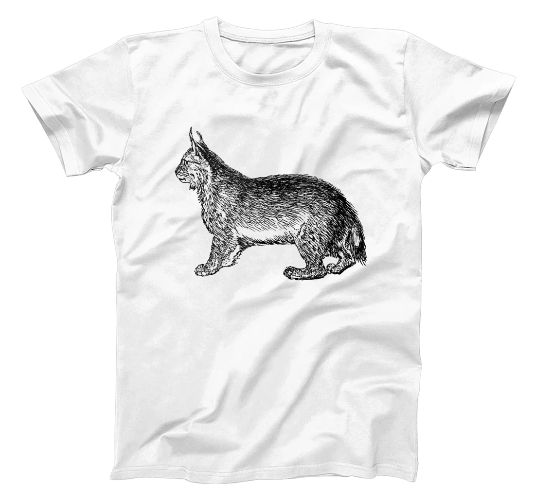 Personalized European Lynx Print T-Shirt, Women T-Shirt