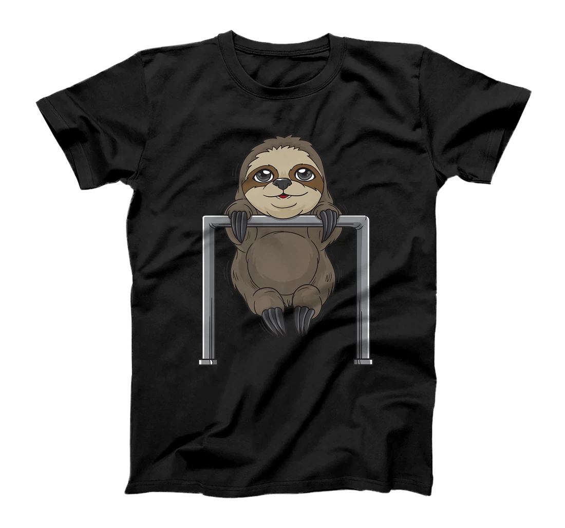 Personalized Funny Sloth Pull Up Gym Fitness T-Shirt, Women T-Shirt